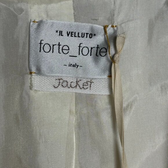 Forte Forte Ivory Pinwale Corduroy Blazer Size Medium Single Breasted Velvet Jac - Picture 5 of 9